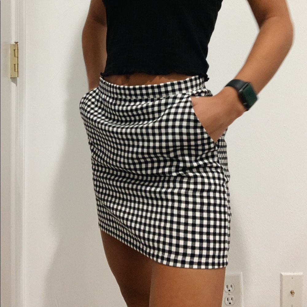 Gingham Mini Skirt